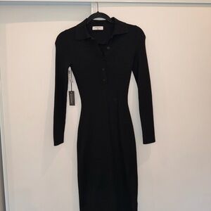 Aritzia Babaton Wolfgang midi dress in black